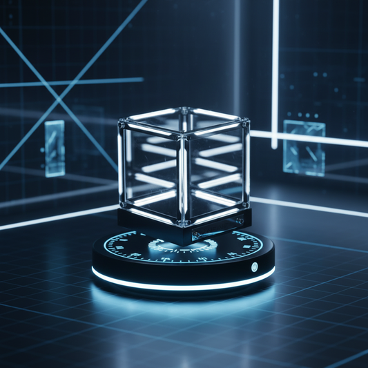 Magnetic levitation floating lamp cyberpunk style for futuristic desk setup