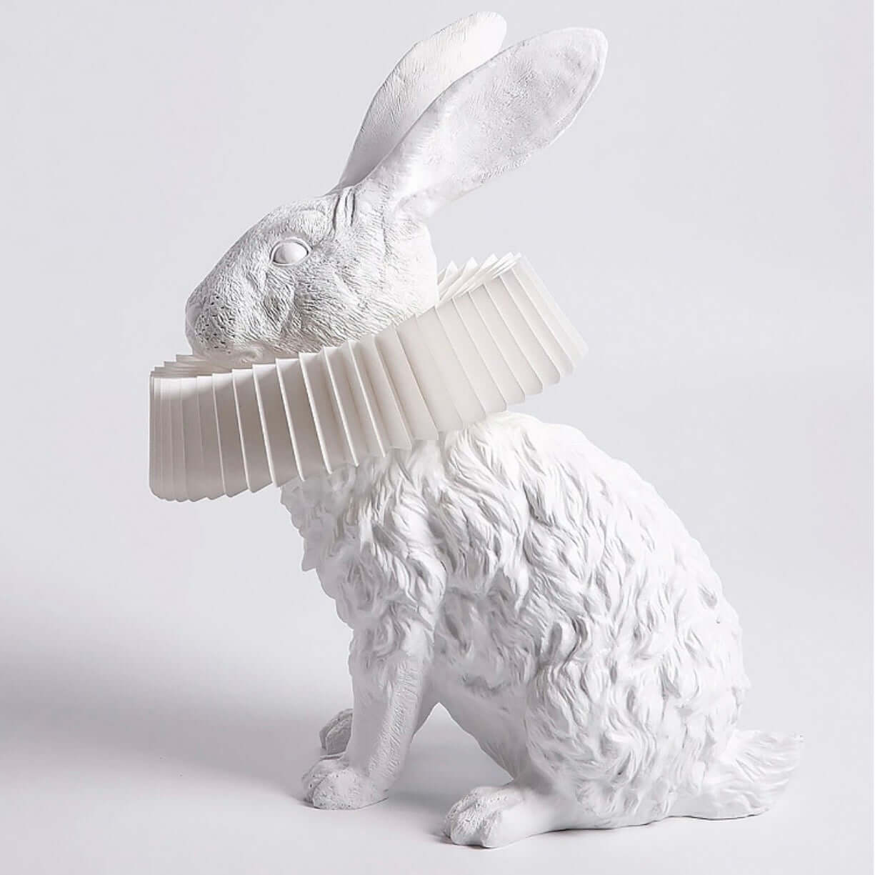 Resin cartoon bunny lamp with PVC lampshade
