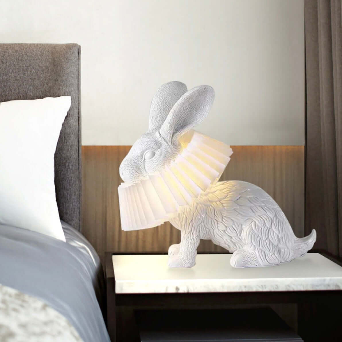 Soft eye-friendly lighting with Cartoon Bunny Table Lamp