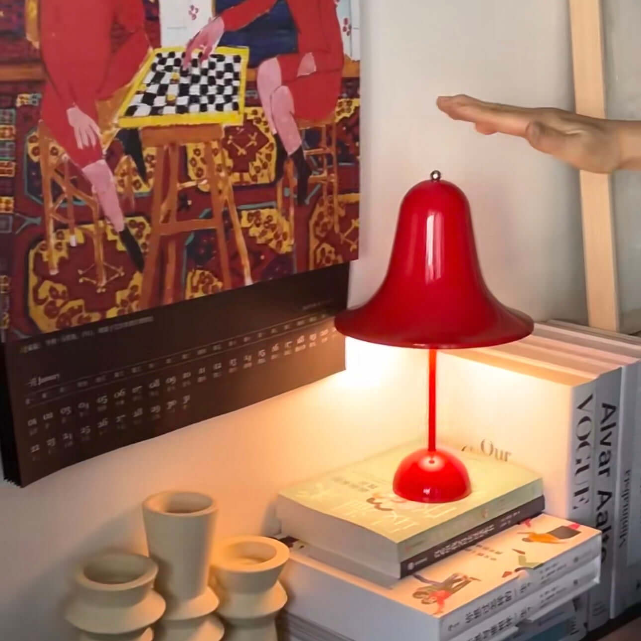 Rechargeable acrylic LED table lamp