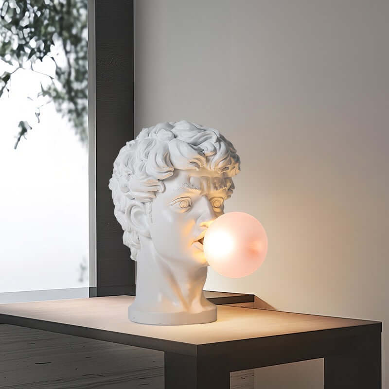 David Sculpture Bubble Lamp – Artistic Resin Table Light