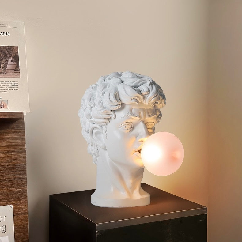 David Sculpture Bubble Lamp – Artistic Resin Table Light