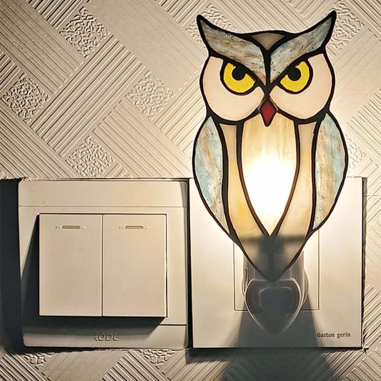 Halloween Stained Glass Pumpkin Night Light for Kids