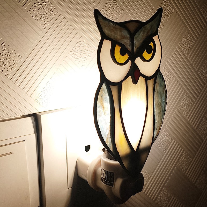 Halloween Stained Glass Pumpkin Night Light for Kids