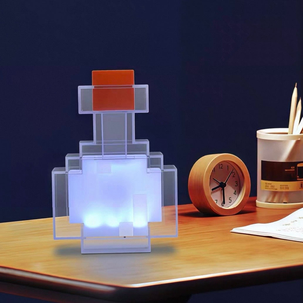✨ Minecraft Potion Bottle Lamp – Color-Changing LED Night Light