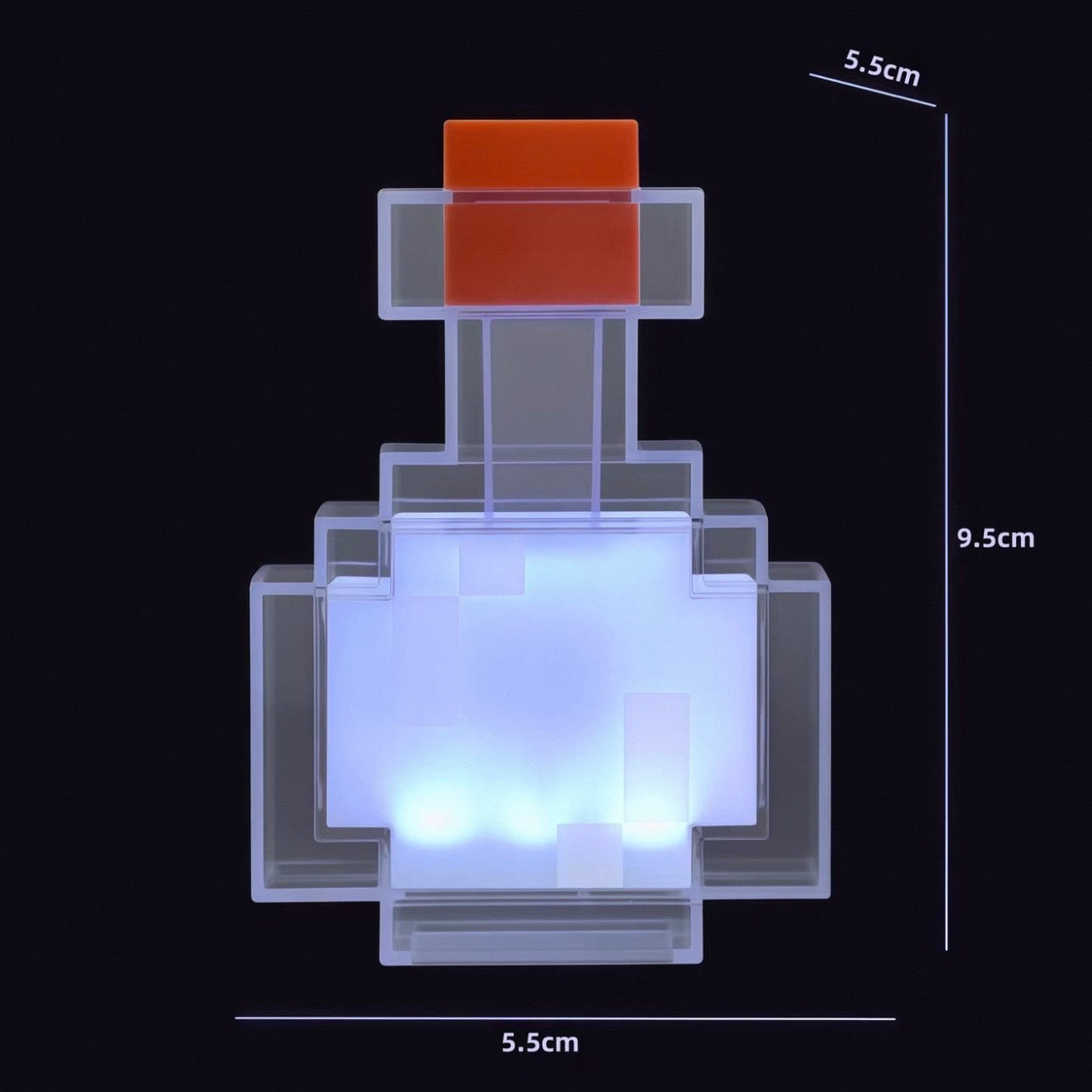 ✨ Minecraft Potion Bottle Lamp – Color-Changing LED Night Light