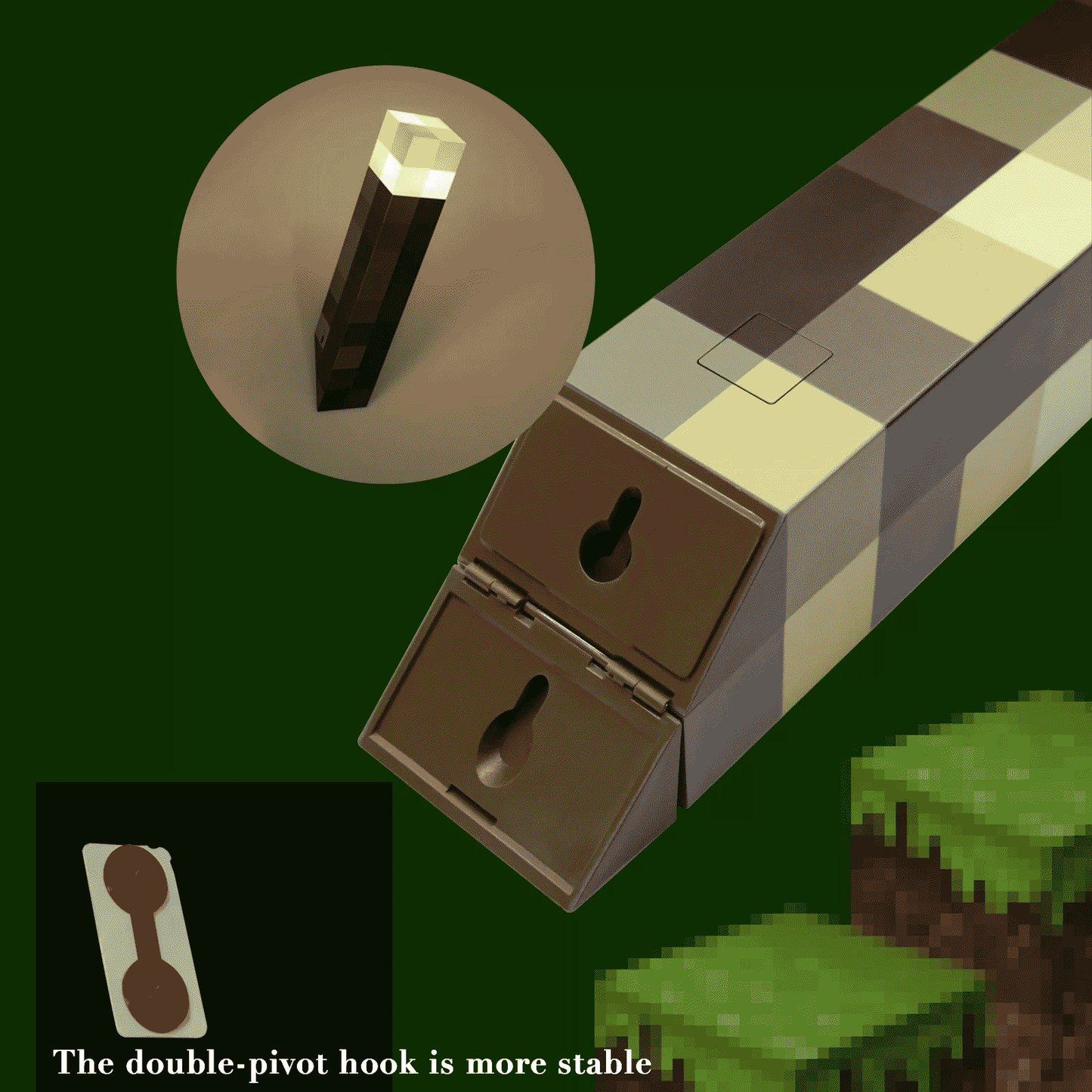 Minecraft Torch Night Light – Rechargeable Pixel Desk Lamp