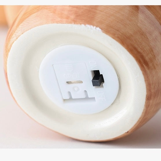 Glowing Mushroom Ceramic Night Light – Cozy Bedroom Table Lamp