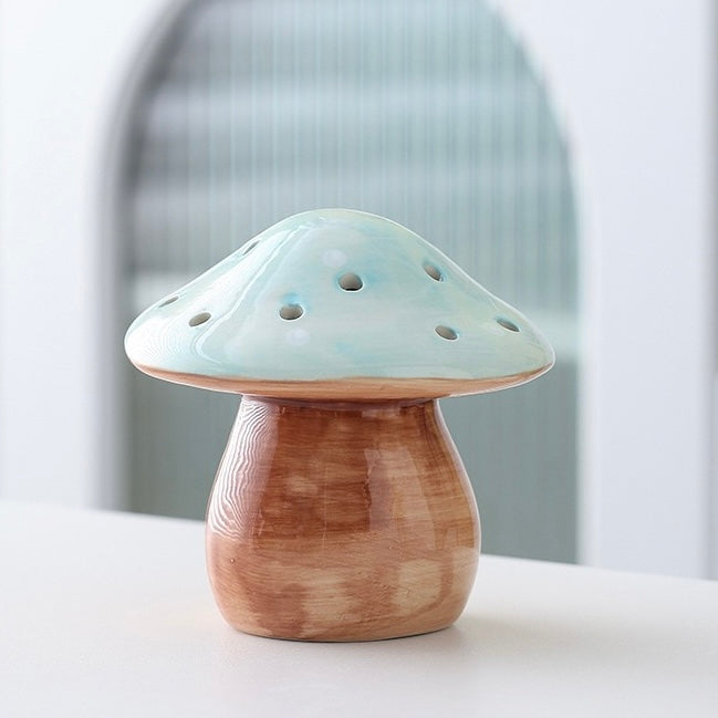 Glowing Mushroom Ceramic Night Light – Cozy Bedroom Table Lamp