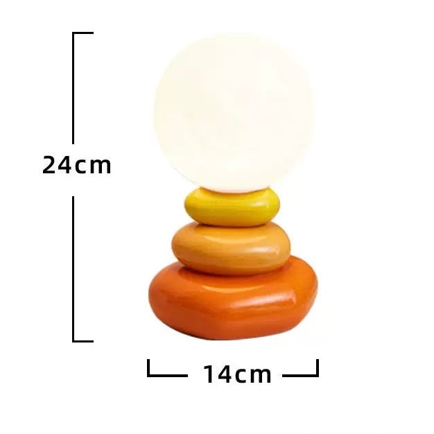 Nordic Cream Stone Moon Lamp – Creative LED Night Light