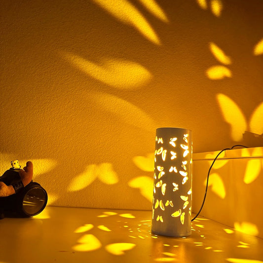 Creative Butterfly USB Projection Table Lamp – Bamboo Night Light