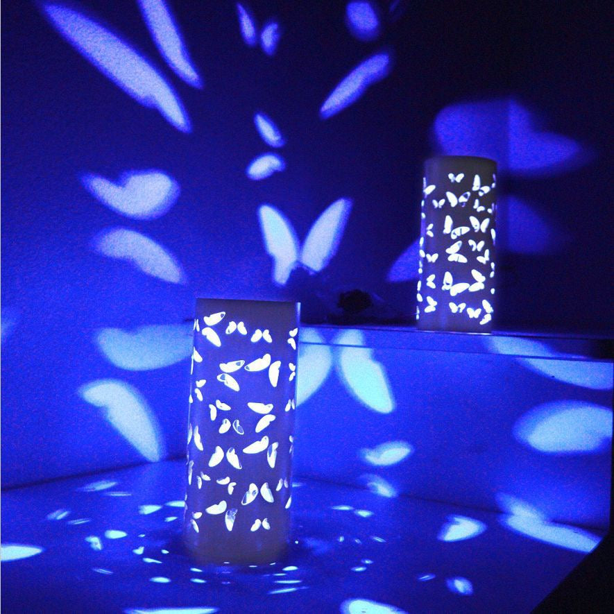 Creative Butterfly USB Projection Table Lamp – Bamboo Night Light