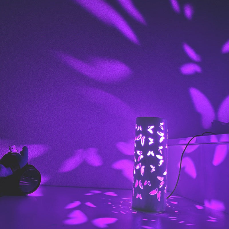 Creative Butterfly USB Projection Table Lamp – Bamboo Night Light