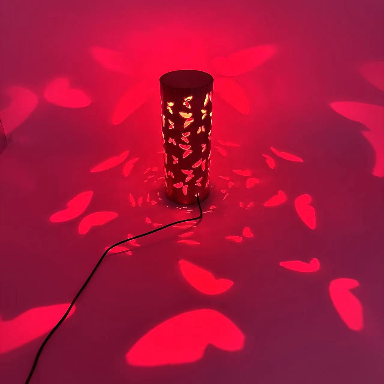 Creative Butterfly USB Projection Table Lamp – Bamboo Night Light