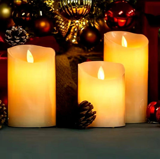 Moving flame LED candle for table decoration