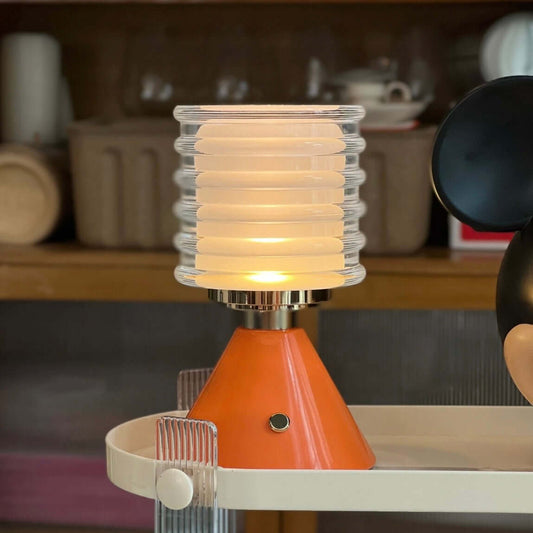 Minimalist Rechargeable Ambient Lamp | French-Inspired Cordless Touch Light