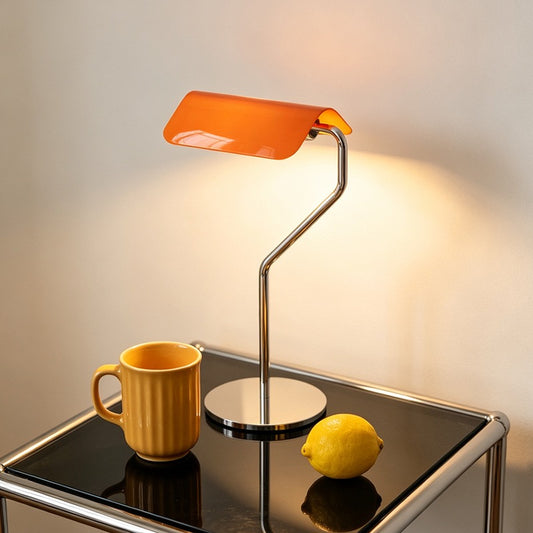 Modern Bauhaus table lamp on bedside table