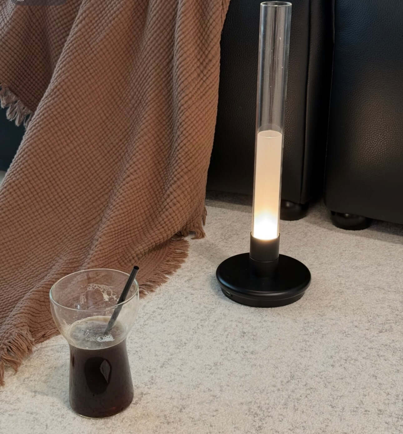 Rechargeable ambient table lamp for bedroom and patio