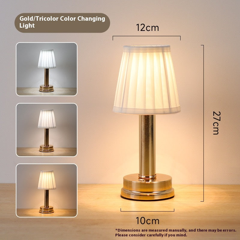 French pleated ambience table lamp