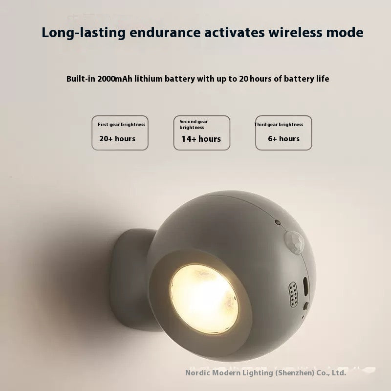 Wireless magnetic wall lamp-human body sensor lamp-night light