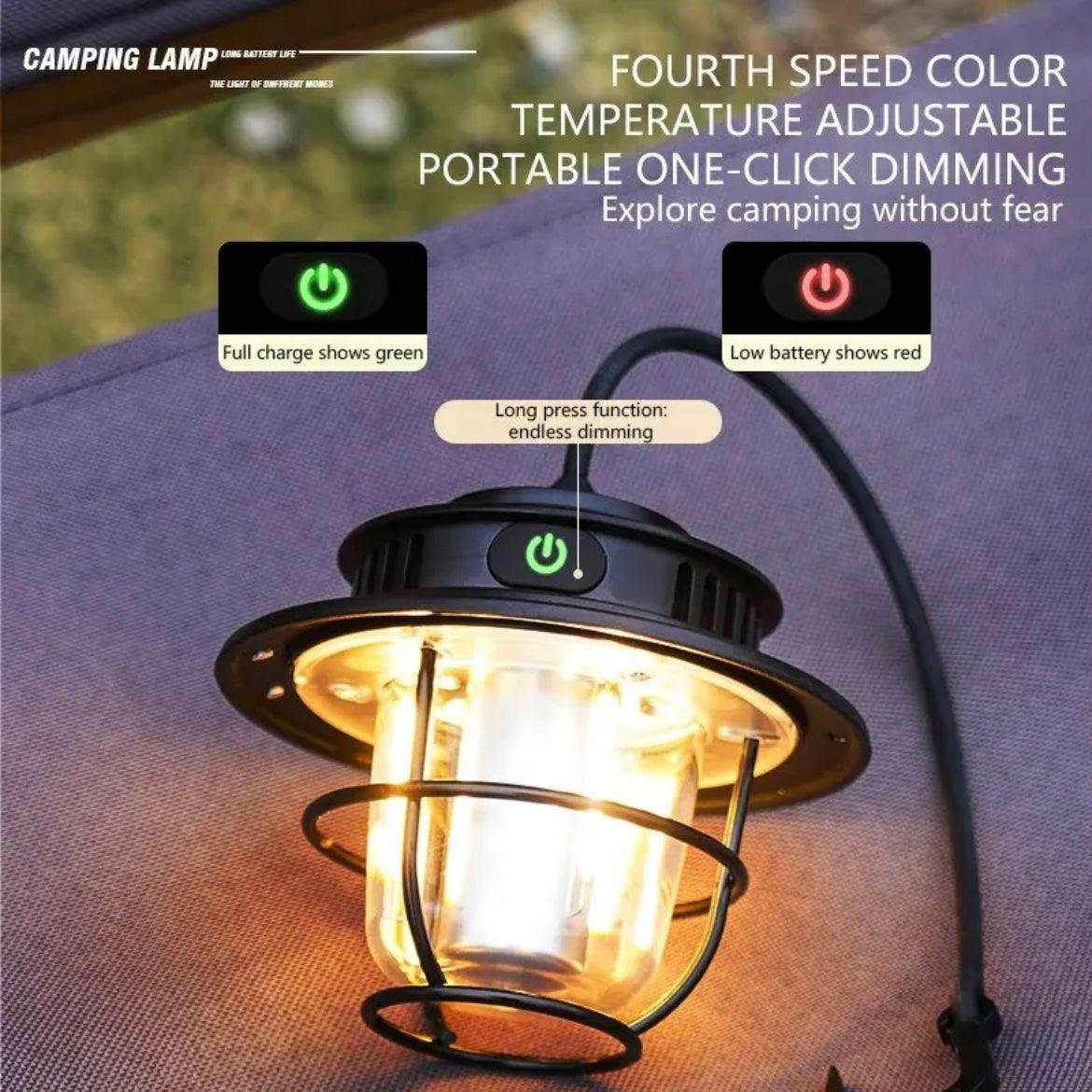 Retro camping lamp