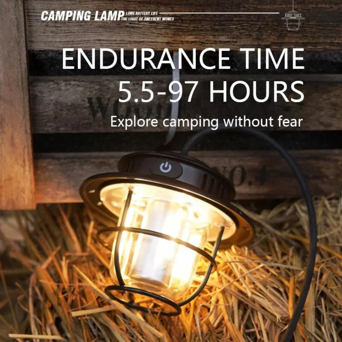 Retro camping lamp