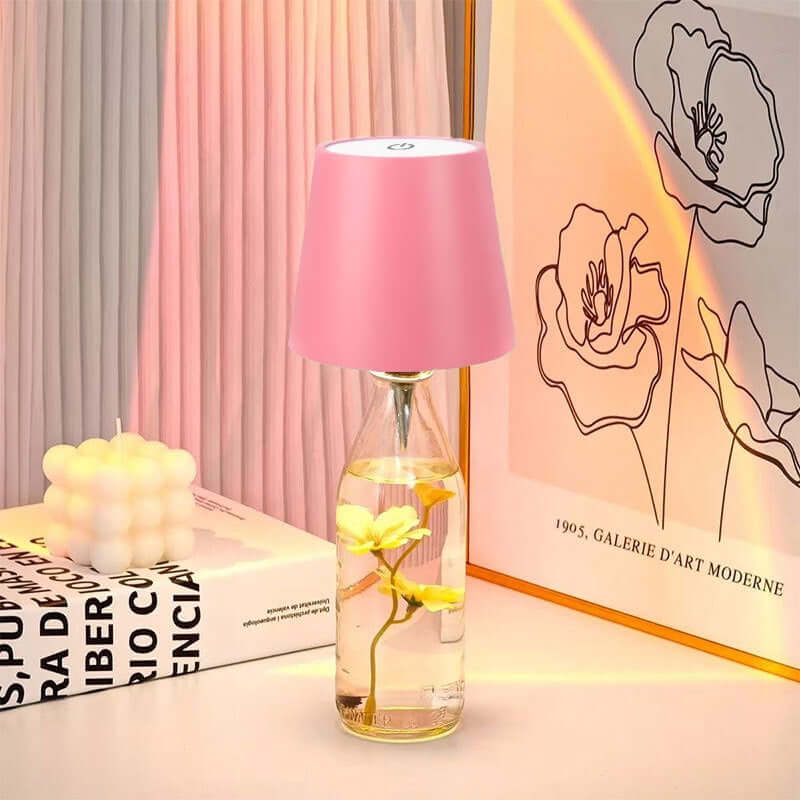 Wine bottle decorative lamp with touch control and adjustable brightness
