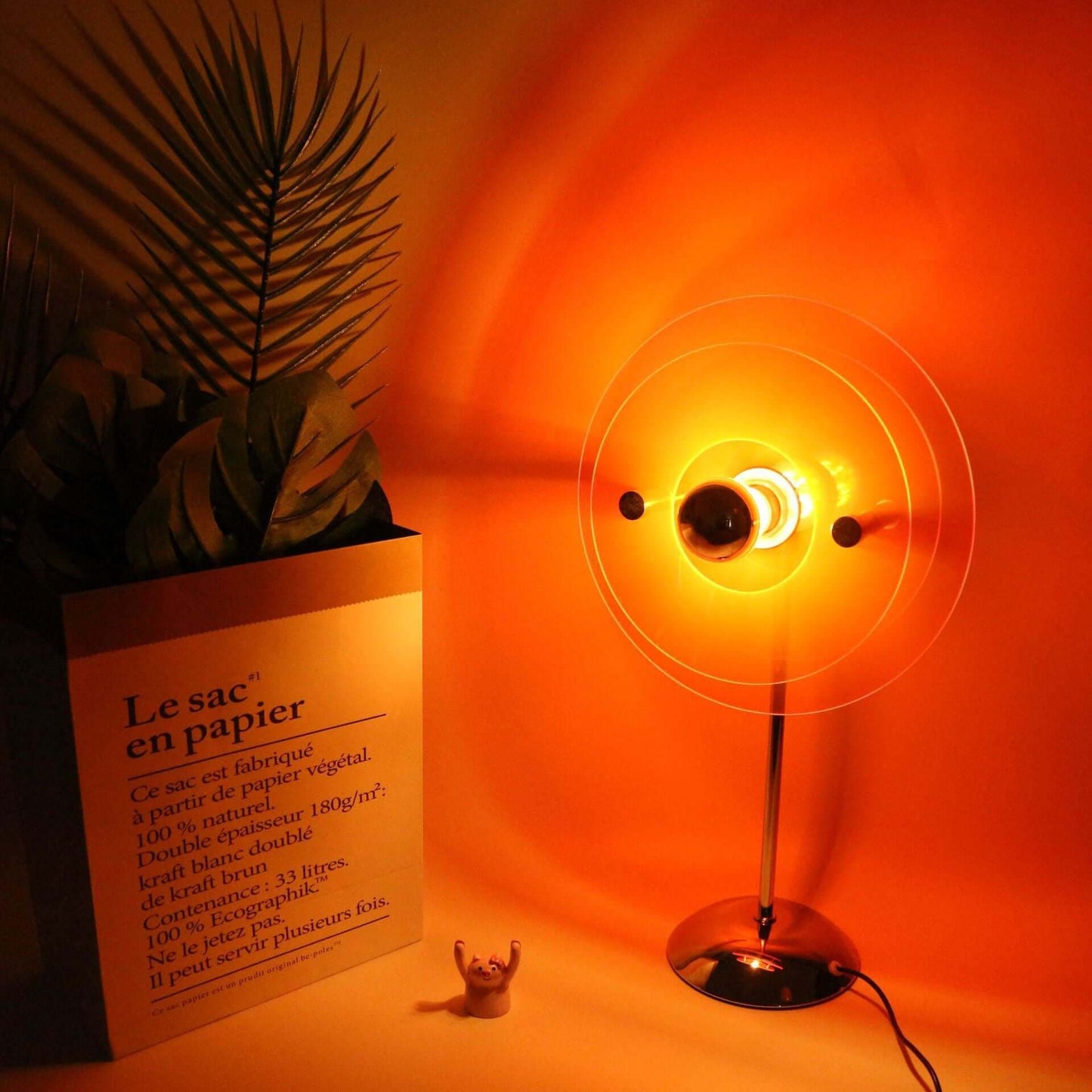 Adjustable Bauhaus acrylic desk lamp for reading or ambient lighting
