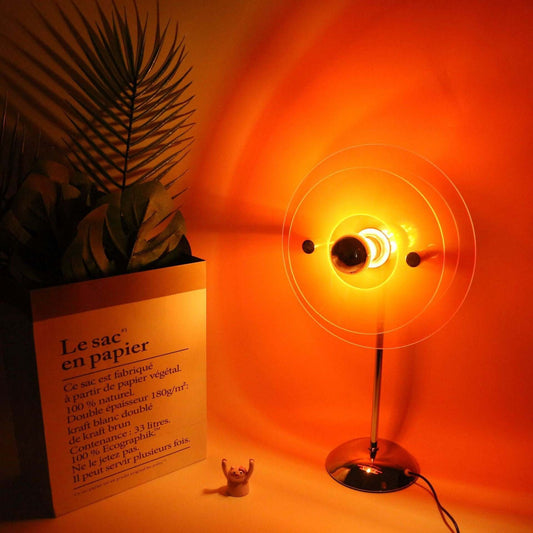 Adjustable Bauhaus acrylic desk lamp for reading or ambient lighting