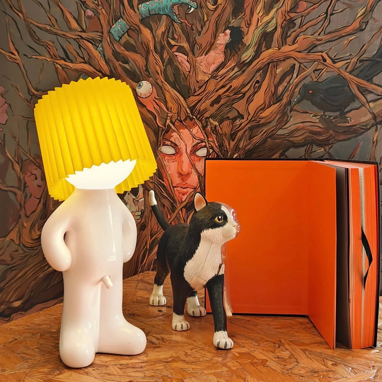 Creative Shy Boy Table Lamp – USB Rechargeable Night Light for Bedroom Decor