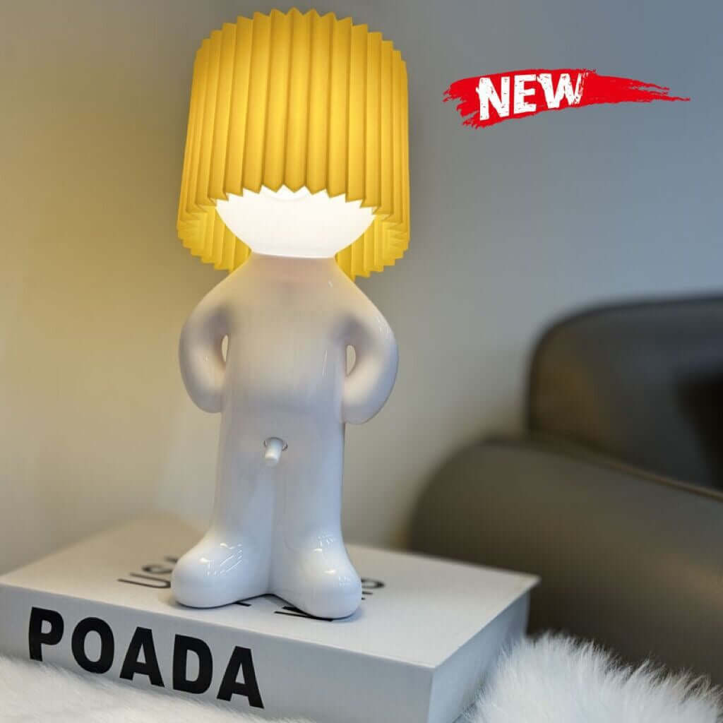 Creative Shy Boy Table Lamp – USB Rechargeable Night Light for Bedroom Decor