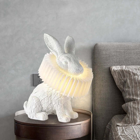 Cute Bunny Nursery Lamp – Cartoon Resin Bedside Night Light