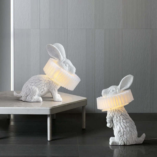 Whimsical Resin Bunny Lamp – Children’s Bedside Night Light