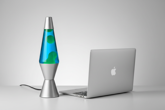 Close-up of flowing wax in a high-quality glass lava lamp