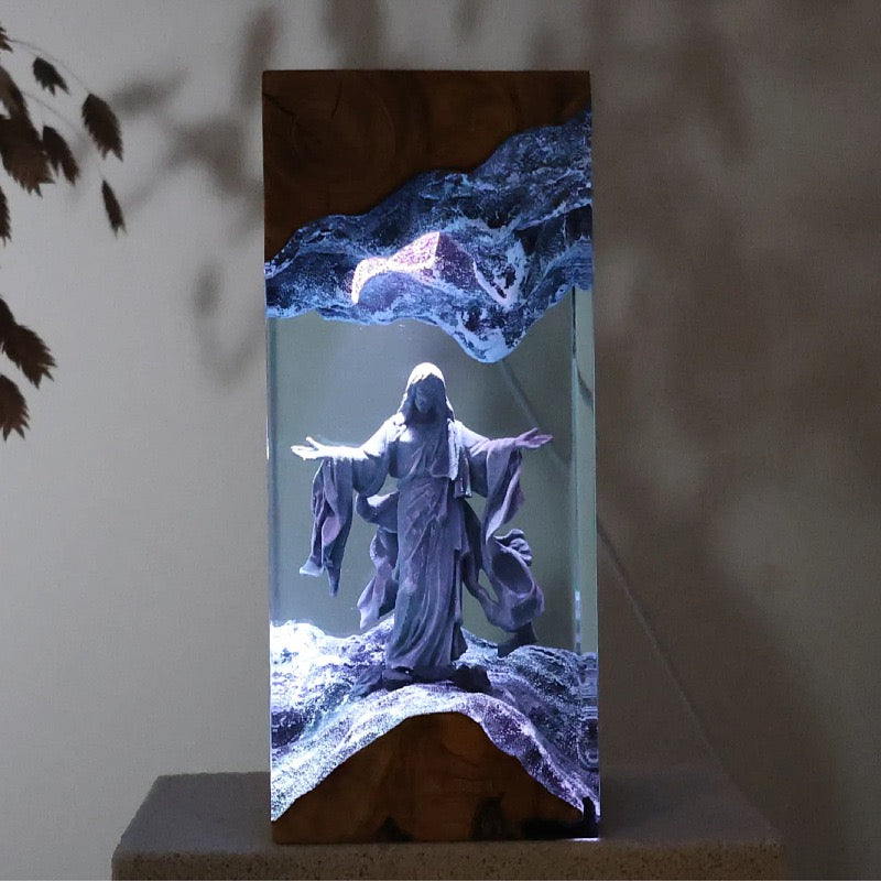 Faith in Light: Discover the Jesus Resin Art Lamp for Your Home