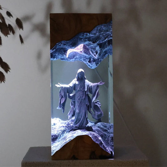 Faith in Light: Discover the Jesus Resin Art Lamp for Your Home