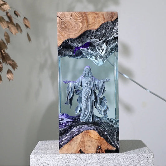 Christmas Blessings: The Jesus Resin Art Lamp for Your Home