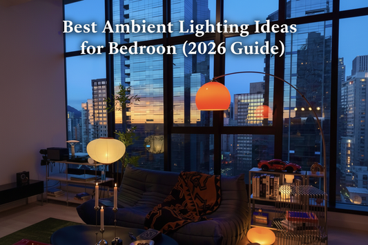 Bedroom ambient lighting ideas with warm table lamps