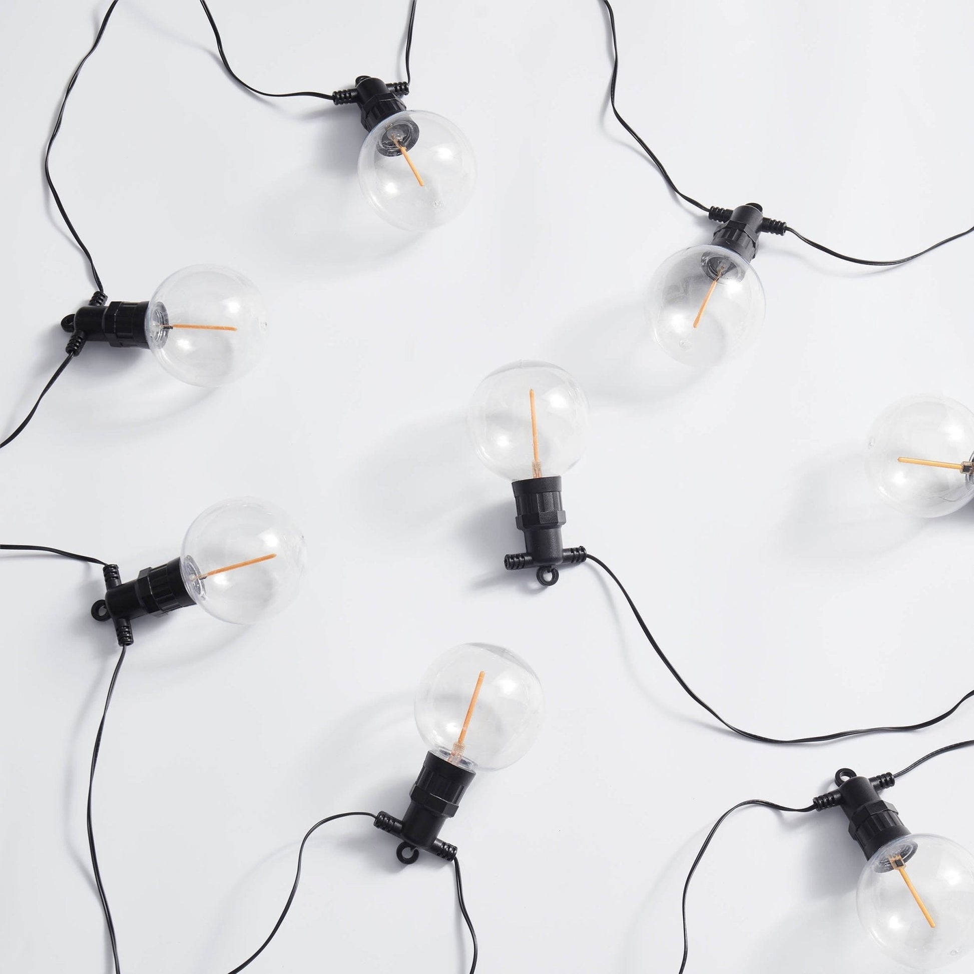 Outdoor festive string lights for garden and terrace decoration