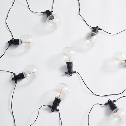 Outdoor festive string lights for garden and terrace decoration