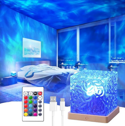 Ocean Wave Projector Light 3D Holographic Water Ripple Romantic Ambient Lighting