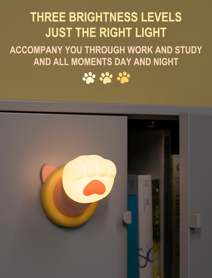 portable cat paw night lamp for kids and adults