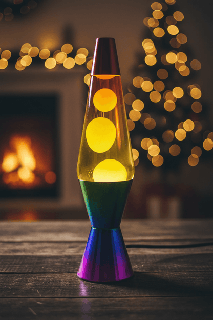 Christmas Glow Lava Lamp with Glitter Sparkles - Festive Holiday Mood Lighting