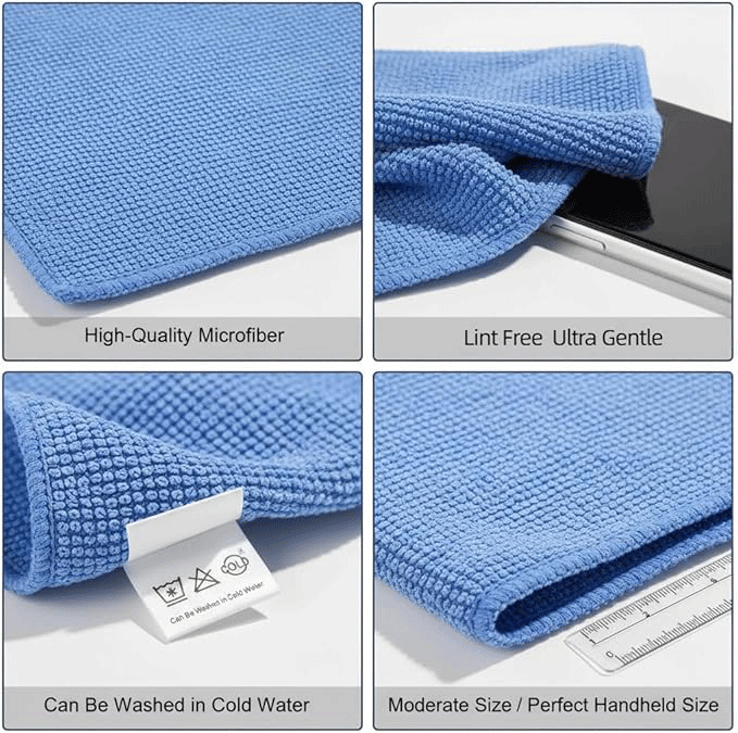Lumiosa™ Professional Microfiber Cleaning Cloth - Premium Lint-Free Polishing Wipe for Designer Lighting & Screens (6" x 7")