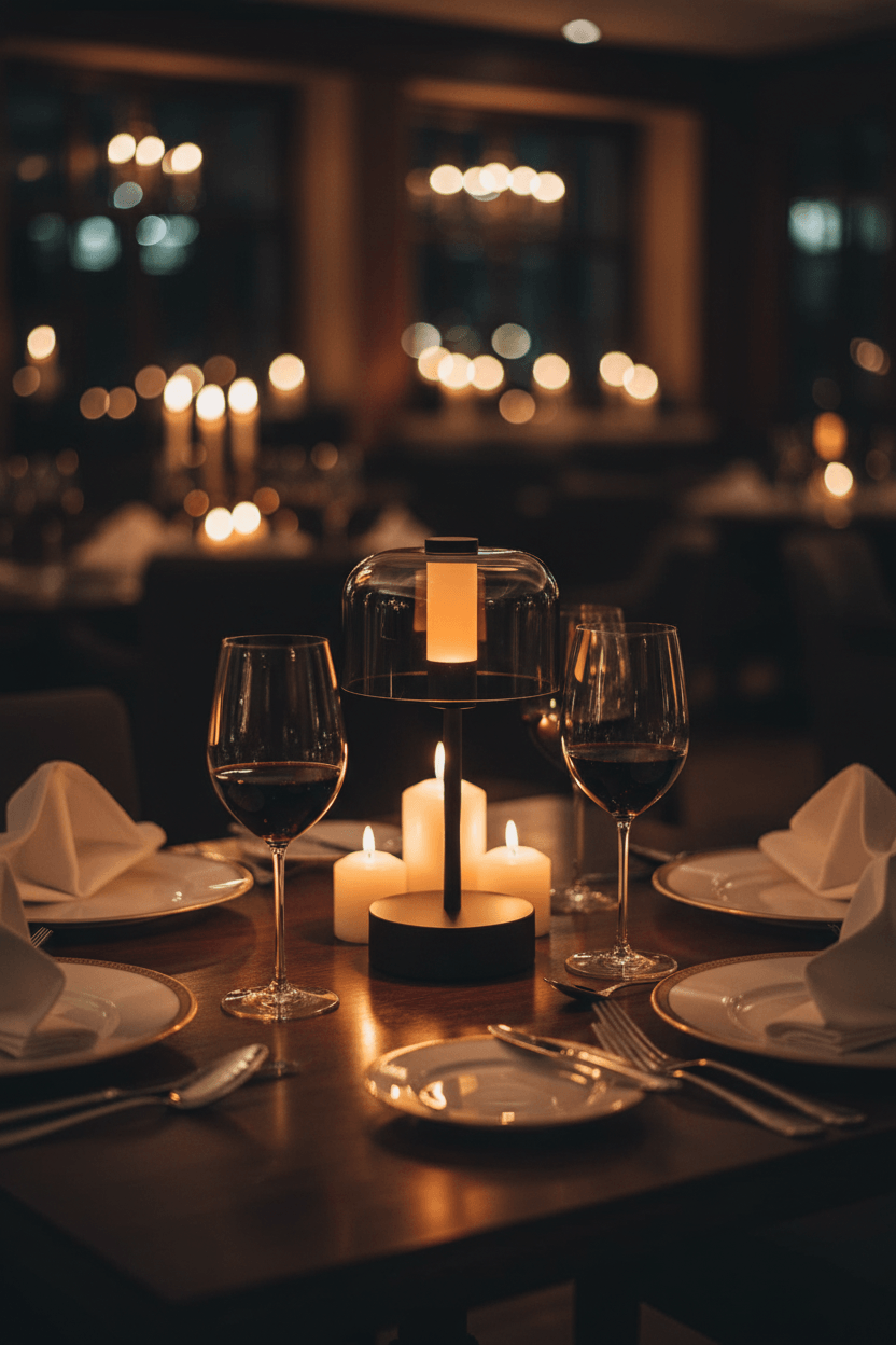 奢华西餐厅桌面场景