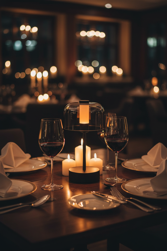 奢华西餐厅桌面场景