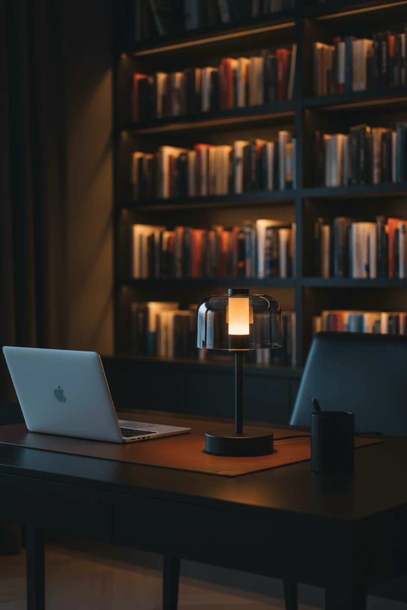 高端书房工作台场景