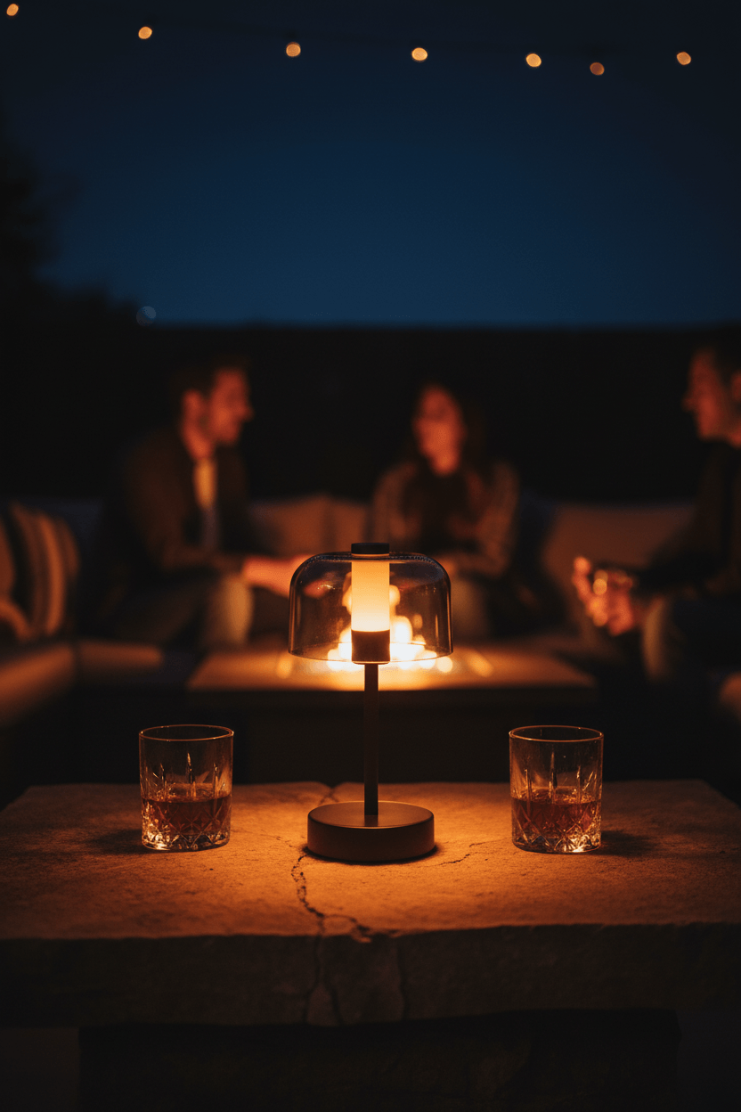 户外庭院火坑场景