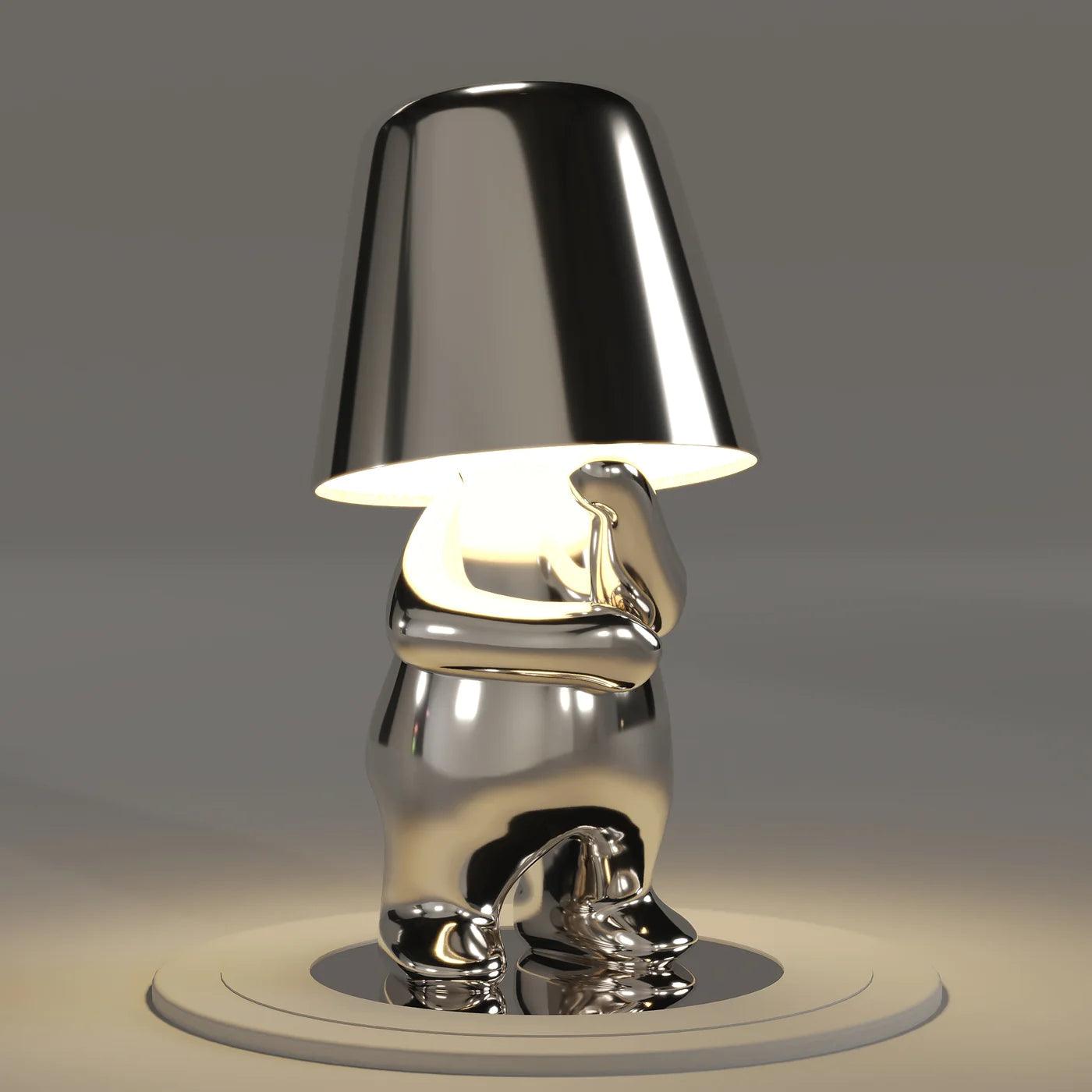 Thinker Brothers Table Lamp - Italian minimalist design, shining in chrome, adding elegance and charm to any interior space.