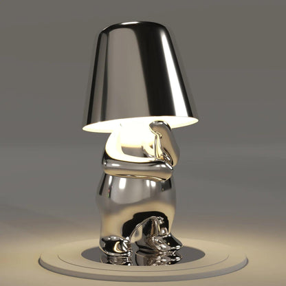 Thinker Brothers Table Lamp - Italian minimalist design, shining in chrome, adding elegance and charm to any interior space.